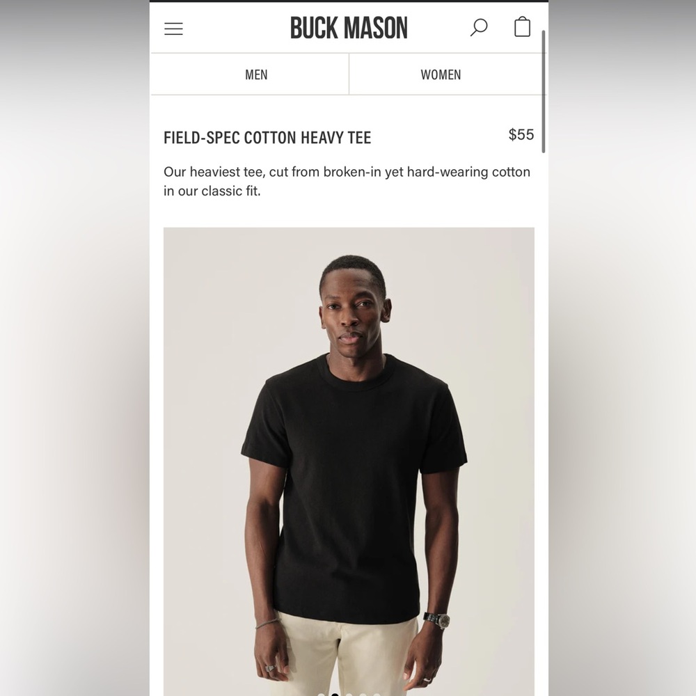 BUCK MASON FIELD-SPEC COTTON HEAVY TEE
